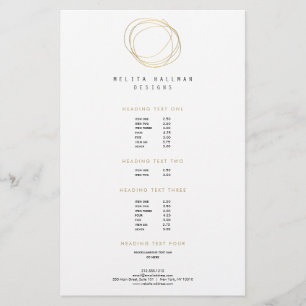 Minimal and Modern Designer Scribble Logo in Gold Flyer