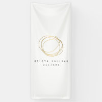 Minimal and Modern Gold Designer Scribble Logo