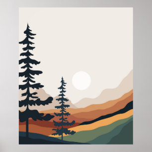 Minimal and nature wall poster
