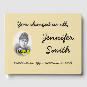 Minimal and Personalised Condolences Guestbook