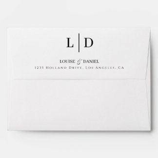 Minimal and Simple Personalised Wedding Envelope