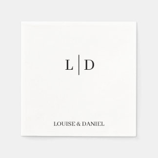 Minimal and Simple Personalised Wedding Napkin