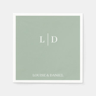 Minimal and Simple Personalised Wedding Napkin