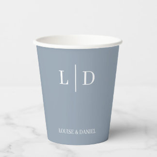 Minimal and Simple Personalised Wedding Paper Cups