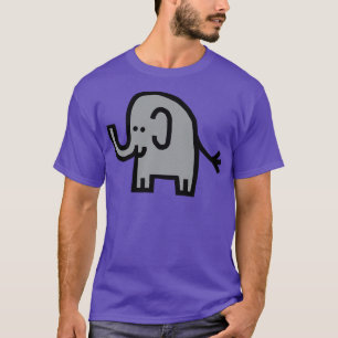 Minimal Animals Ultimate Grey Elephant SPortrait T-Shirt