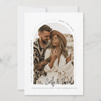Minimal Arch Save the Date Invitation