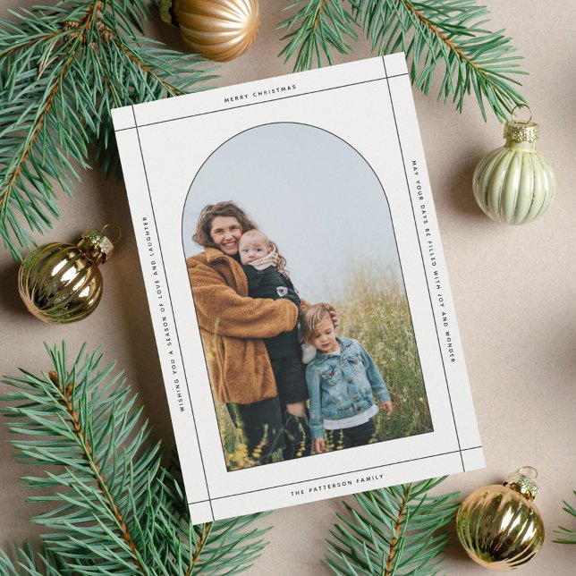 Minimal Arched Christmas Photo Holiday Card (Creator Uploaded)