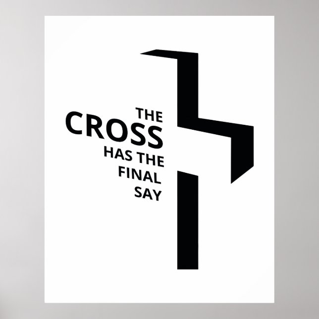 Minimal Art Christian Art Cross Gospel Sayings Quo Poster (Front)