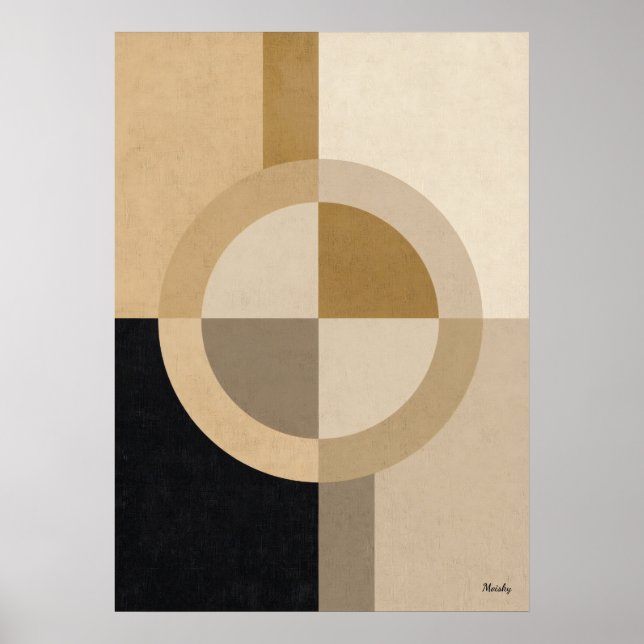 Minimal Art Deco Geometric Circle – Luxury Neutral Poster (Front)