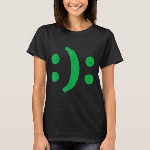 Minimal Art Of Happy Sad Face For Bipolar Disorder T-Shirt