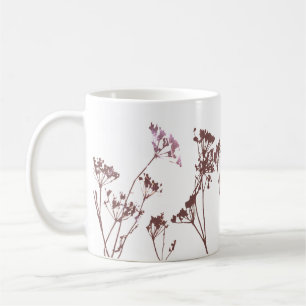 Minimal Artistic Modern Abstract Wildflowers  Coffee Mug