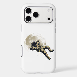 Minimal Astronaut Moon iPhone 17 Case – Space Art 