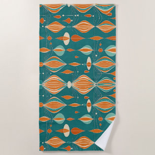 Minimal Atomic Drops Design Beach Towel