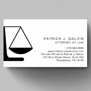 Minimal Attorney Legal Professional QR Code Business Card