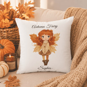 Minimal Autumn Fairy – Personalised Cushion