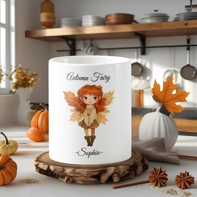 Minimal Autumn Fairy – Personalised Mug (Creator Uploaded)