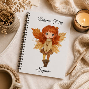 Minimal Autumn Fairy – Personalised Notebook