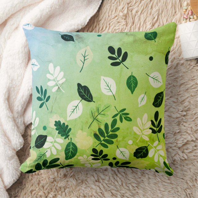 Minimal Autumn Leaves Cushion (Blanket)