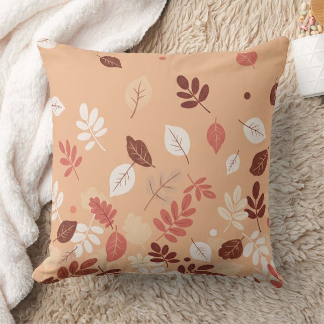 Minimal Autumn Leaves Cushion (Blanket)