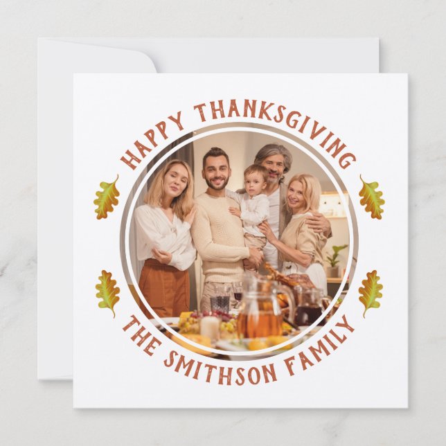 Minimal Autumn Thanksgiving Family Meetup Party Invitation (Front)