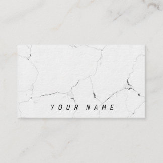 Minimal B&W Cool Marble Sleek Classy Business Card