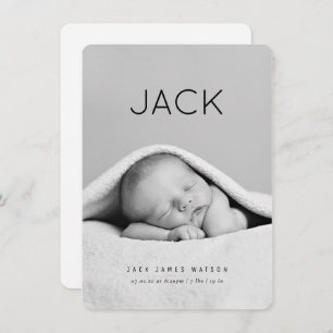 Minimal Baby Birth Announcement