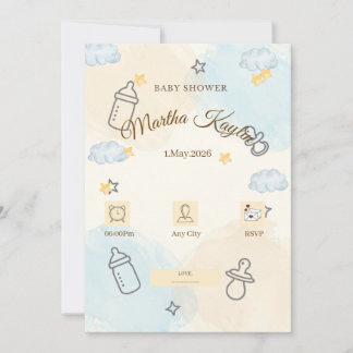 Minimal Baby Shower Invitation