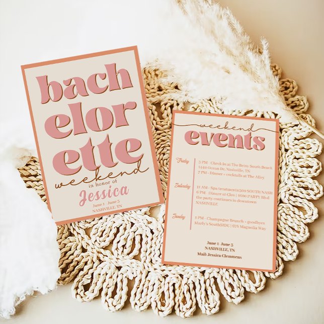 Minimal Bachelorette Weekend Invitation (Creator Uploaded)