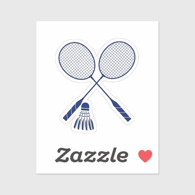 Minimal Badminton Rackets Shuttlecock Birdie Blue  (Sheet)
