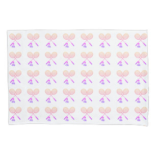 Minimal Badminton Rackets Shuttlecock Birdie   Pillowcase