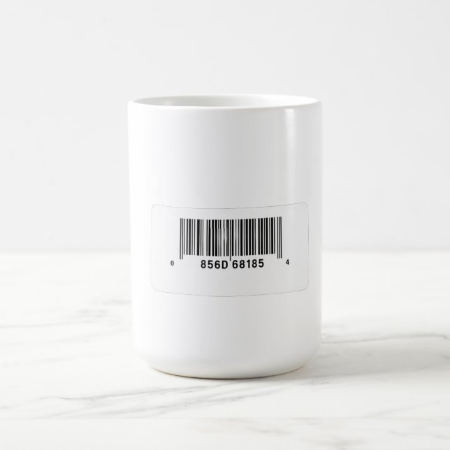 Minimal Barcode Design Coffee Mug (Center)