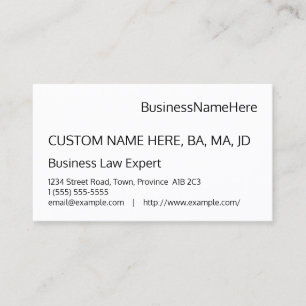 Minimal, Basic Business Card