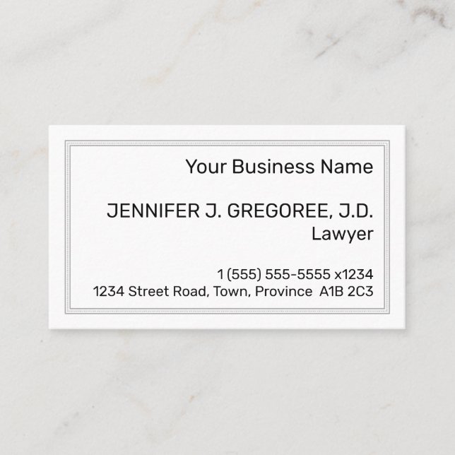 Minimal, Basic, Professional Business Card (Front)