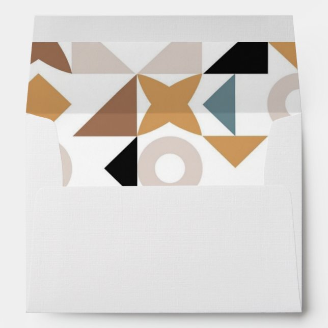 Minimal Bauhaus Baby Shower Lined Envelope (Back (Bottom))