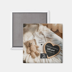 Minimal Bearly Wait teddy pregnancy announcement  Magnet
