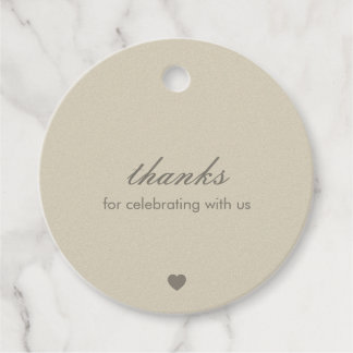 Minimal Beautiful Beige Favour Tag