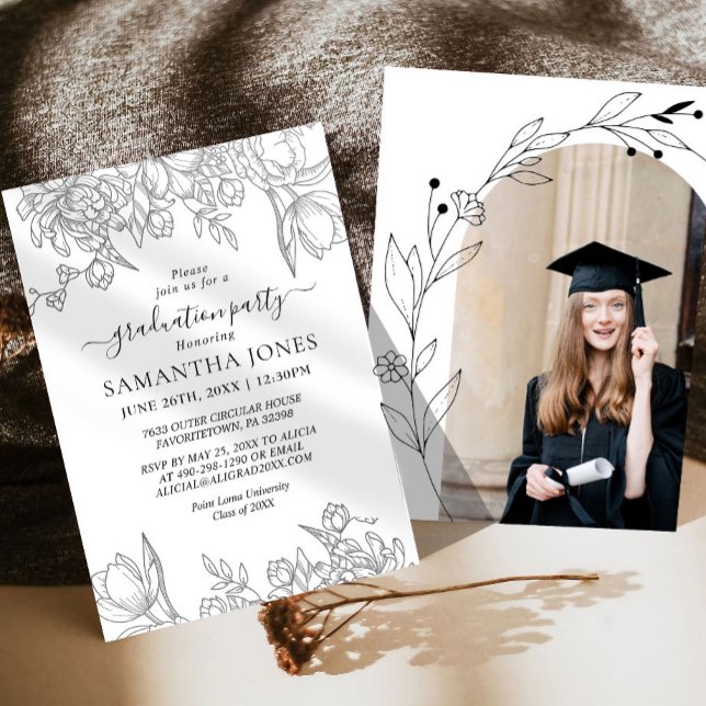 Minimal Beautiful Graduation Invitation Template (Creator Uploaded)