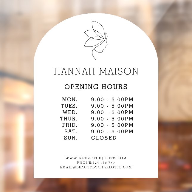Minimal, Beauty, Logo, Business, Opening Hours  (Sheet 2)