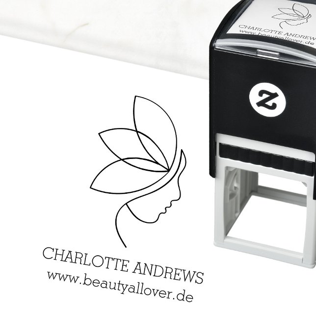 Minimal, Beauty, Logo, Line Art Self-inking Stamp (Creator Uploaded)