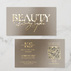 Minimal Beauty Salon Aesthetician Taupe Gold