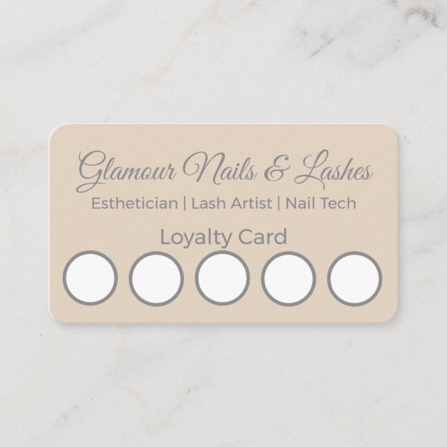 Minimal Beauty Salon/Wellness Parlor Loyalty Card (Front)