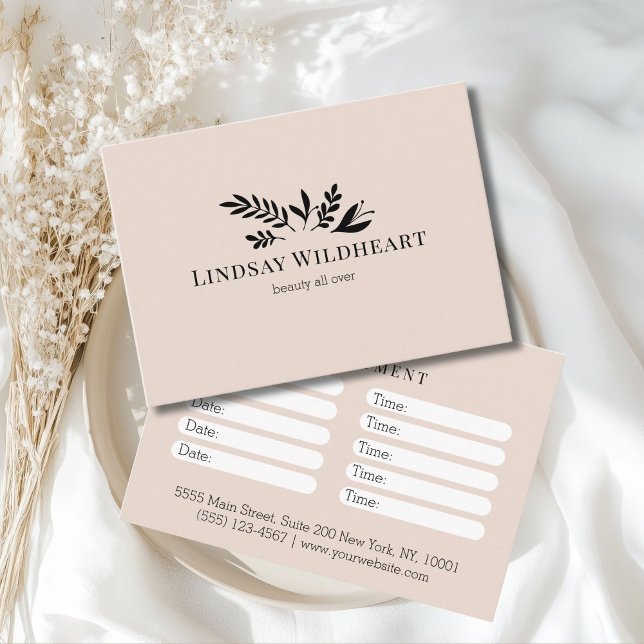 Minimal Beige Botanical Salon Appointment (Minimal Beige Botanical Salon Appointment)