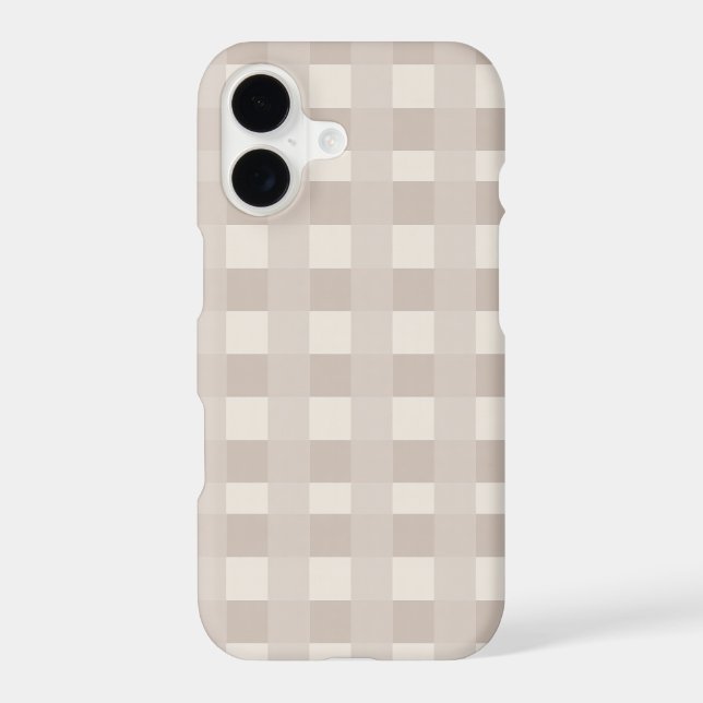 Minimal Beige Checkerboard Design (Back)