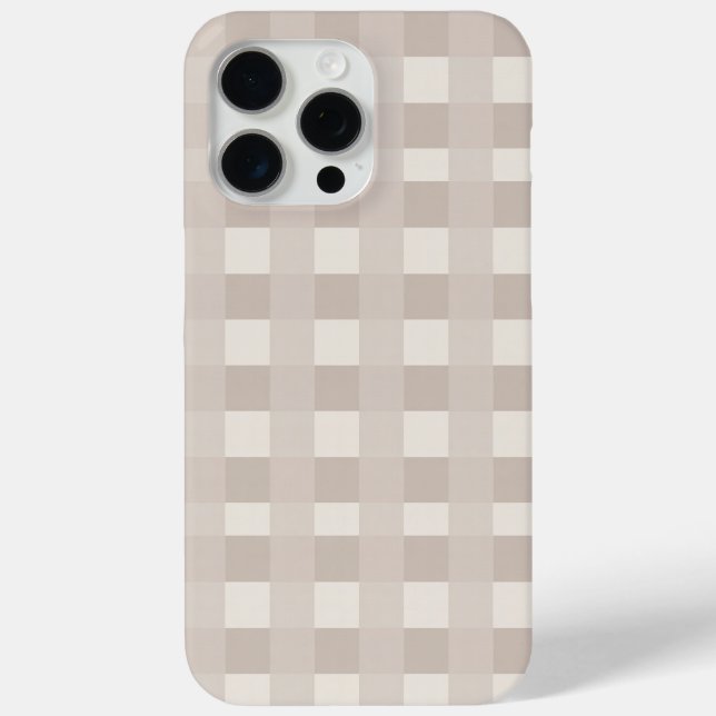 Minimal Beige Checkerboard Design Case-Mate iPhone Case (Back)