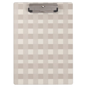 Minimal Beige Checkerboard Design Clipboard