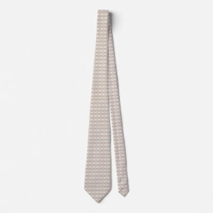 Minimal Beige Checkerboard Design Tie