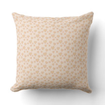 Minimal Beige Heart Throw Pillow – Romantic Aesthe