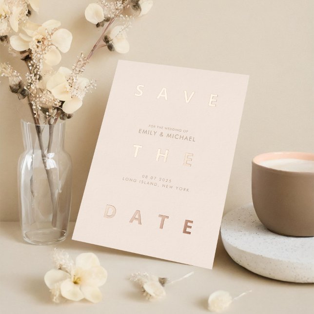 Minimal Beige Modern Wedding Save the Date (Creator Uploaded)