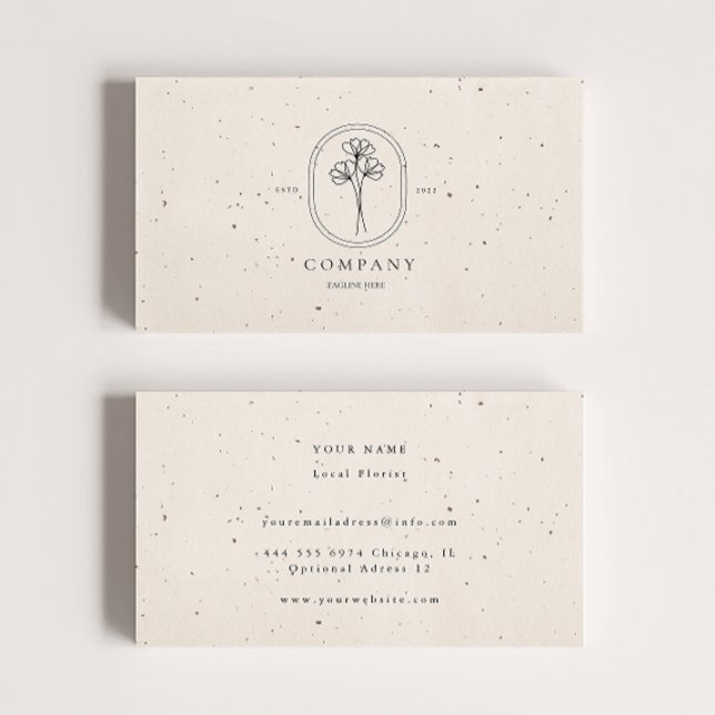 Minimal Beige Textured Business Card (Creator Uploaded)