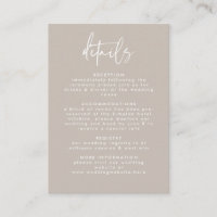 Minimal Beige White Handwritten Script Wedding 